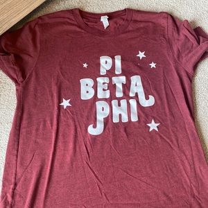 COPY - Pi Beta Phi Red and Black Canvas T-Shirt